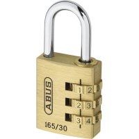 ABUS 165 Series Brass Combination Open Shackle Padlock 30mm 165/30 Visi
