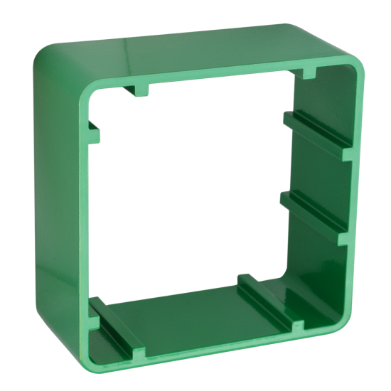 ASEC 38mm 1 Gang Surface Housing Green - Click Image to Close