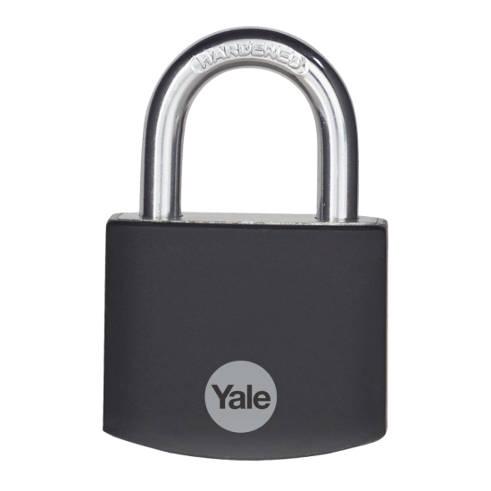 YALE YE3B Aluminium Open Shackle Padlock Black - Click Image to Close