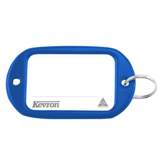 KEVRON ID10 Jumbo Key Tags Bag of 50 Assorted Colours Blue x 50 - Click Image to Close