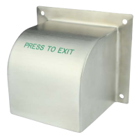 ASEC Exit Button Cover Stainless Steel Engraved - Press To Exit