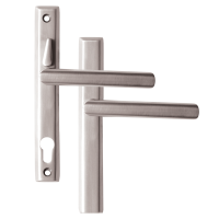 LOXTA Stealth Double Locking Lever Handle (Blank External) - 211mm 92PZ Polished Silver