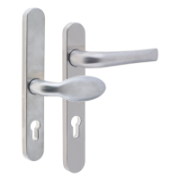 MILA Supa 92 Lever/Pad - 240mm Backplate Brushed Stainless Steel