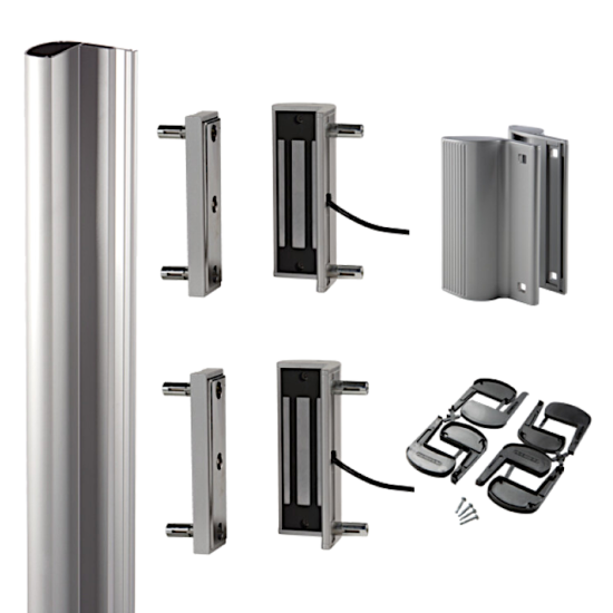 LOCINOX N-Line Mag Kit 3000 For Swing Gates Silver - Click Image to Close