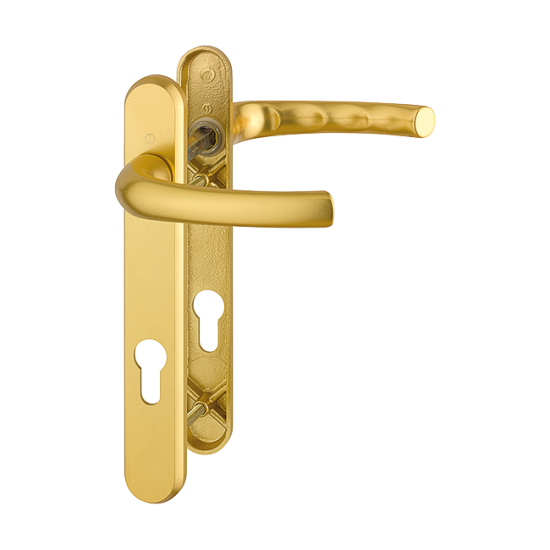 HOPPE Tokyo 92mm UPVC Lever Door Furniture 1710RH/3370N/3360N 92mm Centres Gold - Click Image to Close