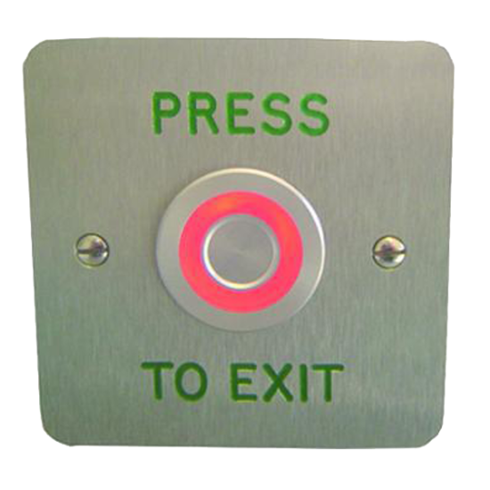 ASEC Touch Sensitive Illuminated Red/Green Halo Exit Button `Push To Exit` - Click Image to Close