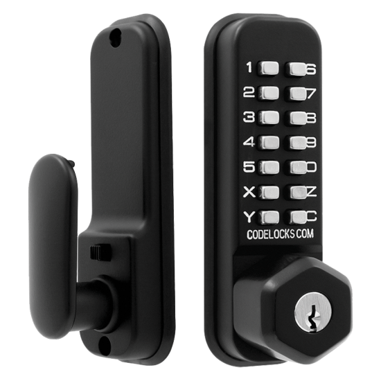 CL0255 Marine By Codelocks Digital Lock With Key Override Black - Click Image to Close