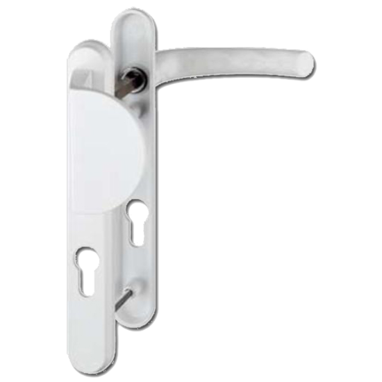 HOPPE UPVC Lever / Fixed Pad Door Furniture 554/3360N 92mm Centres White - Click Image to Close