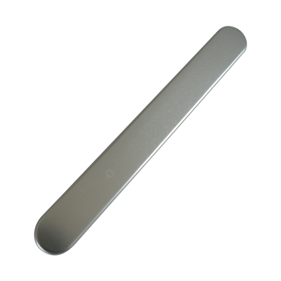 HOPPE Birmingham External Blank Plate 122mm Screw Centres Silver - Click Image to Close