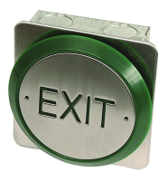 ASEC All Active Small Push Plate Exit Button `Exit`