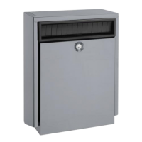 DAD Decayeux D410 Series Anti Theft Post Box Silver Grey