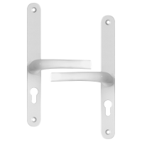ASEC 48/87 Lever/Lever UPVC Furniture - 270mm Backplate White - Boxed