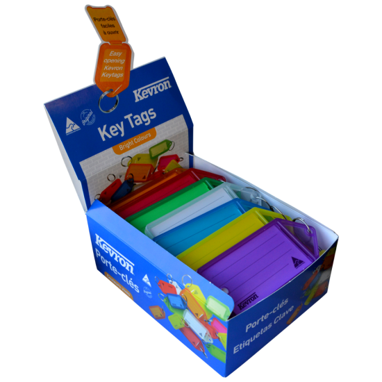 KEVRON ID35 Big Tags Box of 30 Assorted Colours Box of 30 assorted colours - Click Image to Close