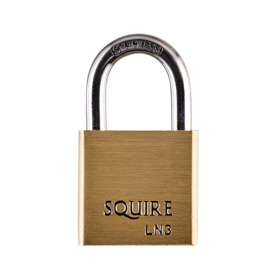 SQUIRE Lion Brass Open Shackle Padlock with Stainless Steel Shackle 30mm - Click Image to Close