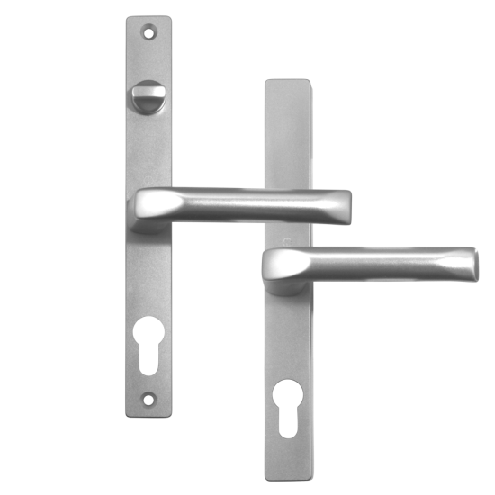 HOPPE UPVC Lever Door Furniture To Suit Fullex c/w Snib 68mm Centres Silver - Click Image to Close