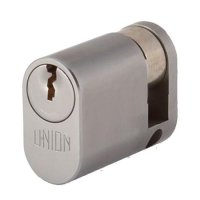 UNION 2x8 Oval Half Cylinder To Suit 2332 Oval Profile Nightlatches 40mm (30/10) MK `HLJG` PB