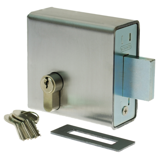 GATEMASTER Weld-In Double Throw Euro Deadlock 50mm Case Width - Click Image to Close