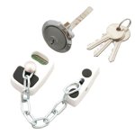 ASEC Door Chain with External Cylinder Chrome