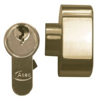 ASEC 5-Pin Euro Key & Turn Cylinder 90mm 55/T35 (50/10/T30) KD PB Visi