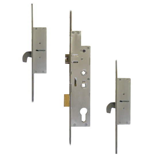 FULLEX XL Crimebeater 44mm Lever Operated Latch & Deadbolt Twin Spindle - 2 Hook 45/92-62 - 44mm Faceplate - Click Image to Close