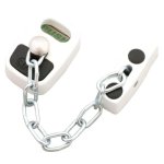ASEC Door Chain with Fixing Kit White