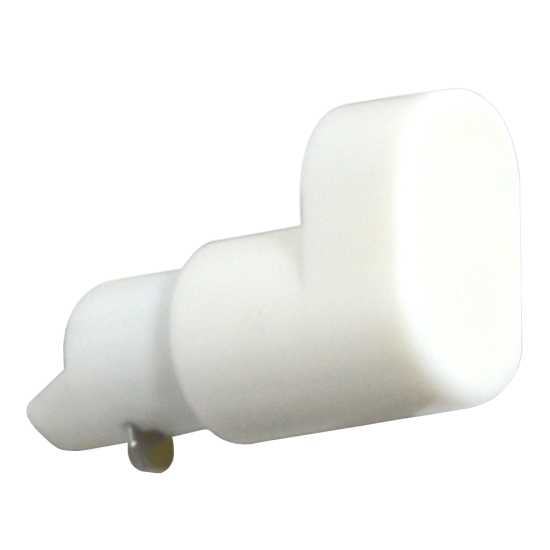 CHAMELEON Replacement Window Espag Handle Non-Locking Button White - Click Image to Close