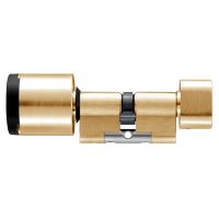 EVVA AirKey Euro Double Proximity - Turn Cylinder Sizes 62mm to 92mm Polished Brass