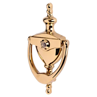 HOPPE Suited Traditional Knocker With 120 Degree Viewer AR727K Polished Brass 87143449