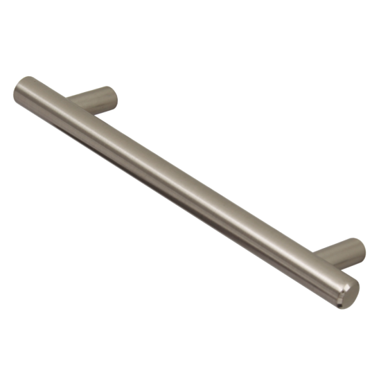 ASEC 12mm Brushed Nickel Solid Bar Handle C/W M4 x 25mm Bolts 128mm Fixing Centres - Click Image to Close