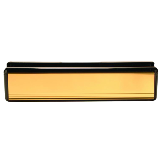 UPVC Letter Box - 305mm Wide 300mm Gold - Click Image to Close