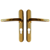 ASEC Vital Lever Long Backplate 211mm Polished Gold 211mm Centres