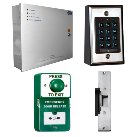 ASEC Keypad Kit with Exit Button, Call Point and Release Kit - Click Image to Close