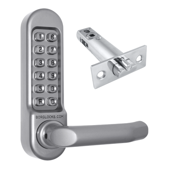 BORG LOCKS BL5001 Digital Lock With Inside Handle And 60mm Latch BL5001SS - Click Image to Close