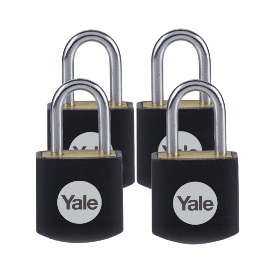 YALE Y110JB Brass Open Shackle Padlock - Pack of 4 Pack of 4 - Click Image to Close