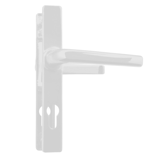 ASEC 70 Lever/Lever Door Furniture To Suit Ferco - 200mm Backplate White - Click Image to Close
