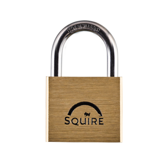 SQUIRE Lion Brass Open Shackle Padlock with Stainless Steel Shackle 40mm - Click Image to Close