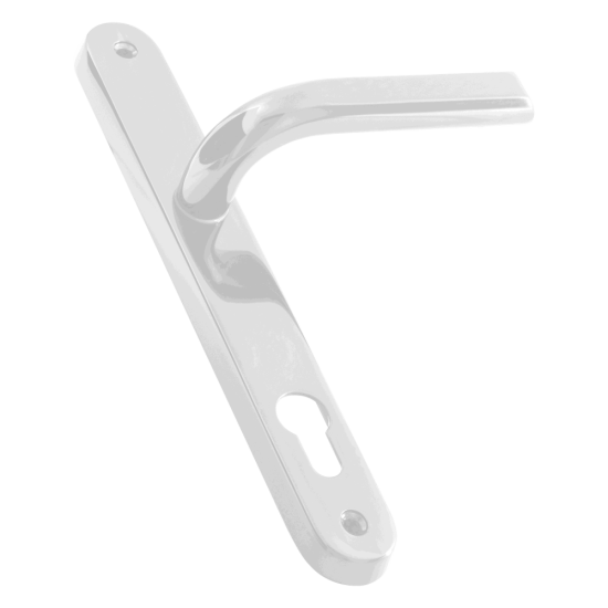 ASEC 85 Lever/Lever UPVC Furniture - 242mm Backplate White - Click Image to Close