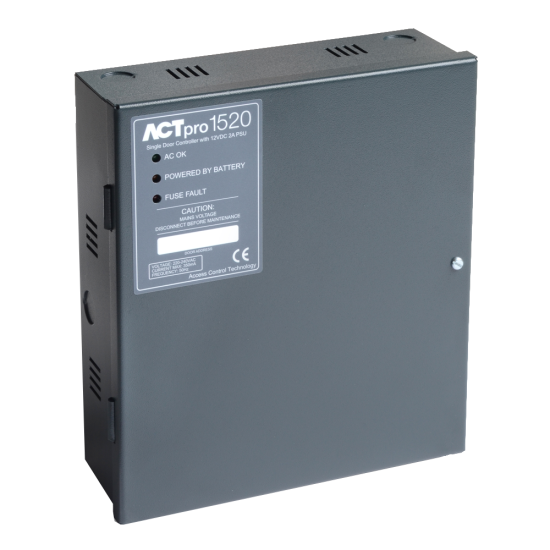 ACT ACTpro 1520 Single Door IP Controller with PSU Black - Click Image to Close