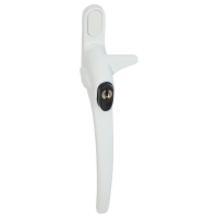 ERA Charisma Inline Cockspur Locking Espag Handle 21mm LH Locking White