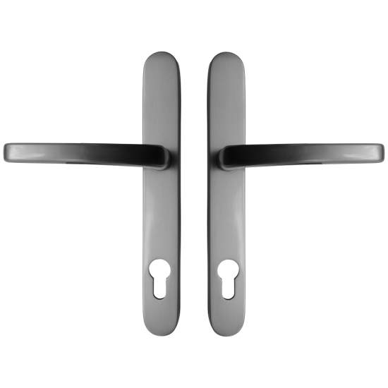 ASEC Vital Lever Long Backplate 211mm Satin Silver 211mm Centres - Click Image to Close
