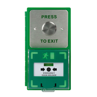 ICS Dual Unit MCP110 Call Point With Large 35mm Exit Button Vertical DBB-H-06-110-V