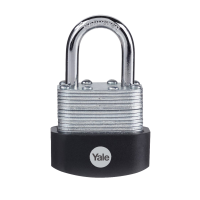 YALE Y125B High Security Laminated Steel Open Shackle Padlock 50mm - Pack of 1