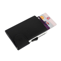 BEE-SECURE C-Secure Leather RFID Flip Up Wallet Black Leather