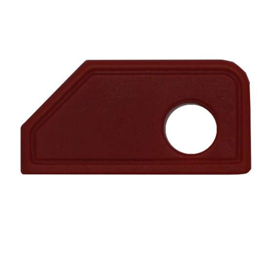 EVVA EPS Coloured Key Caps Small Red - Click Image to Close