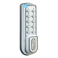 CODELOCKS KL1200 Battery Operated Digital Cabinet Lock Silver Grey