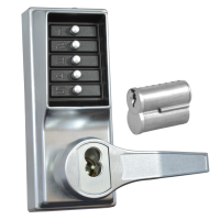 DORMAKABA LP1000 Series Front Only Digital Lock To Suit Panic Latch With Key Override SC RH With Cylinder