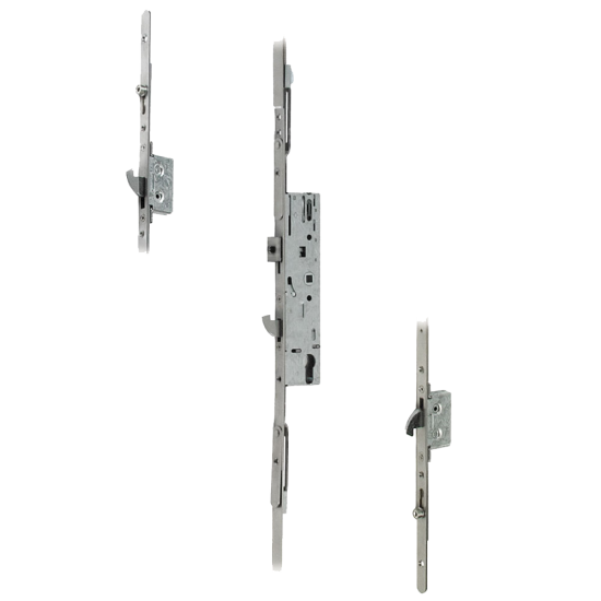 DOORMASTER Professional Lever Operated Latch & Hook - 2 Adjustable Hooks 2 Rollers (UPVC Door) 45/92 - Click Image to Close