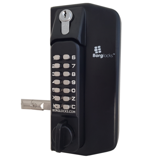 BORG LOCKS BL3130 ECP Knob Operated Marine Grade Metal Gate Double Digital Lock With Key Override - Click Image to Close
