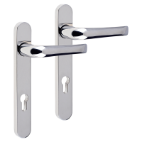 MILA Supa 92 Lever/Lever - 240mm Backplate Polished Stainless Steel