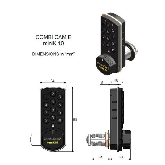 Combi-Cam E miniK 10 Black - Click Image to Close
